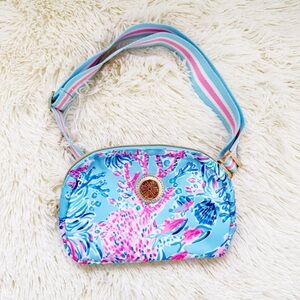 Lilly Pulitzer Jeanie Belt Bag in Celestial Blue Seek and Sea Crossbody